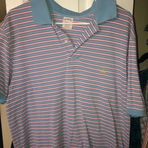 Brooks Brothers Striped Performance Polo Large